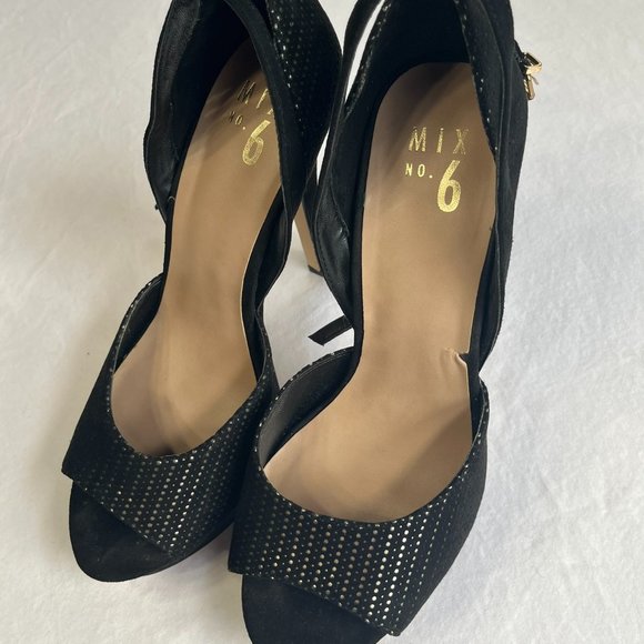 Mix No. 6 Black and Gold HIGH HEEL Shoes - Picture 1 of 7